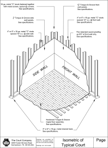 racquetball court isometric design